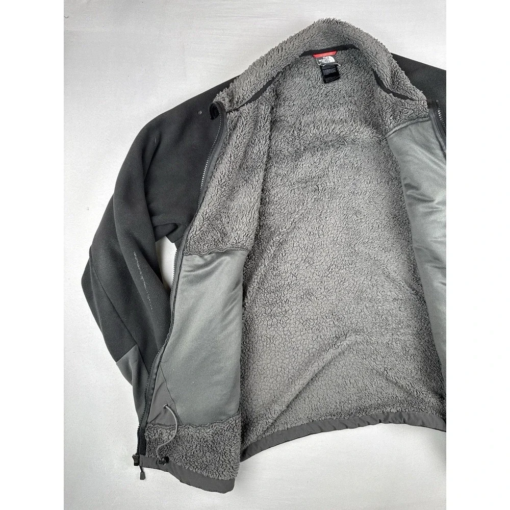 The North Face Sherpa Fleece Jacket 2XL Gray Full Zip Heavyweight Outdoor